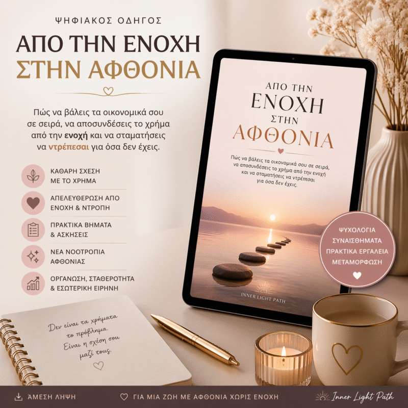 Από την Ενοχή στην Αφθονία Ψηφιακός Οδηγός για να βάλεις τα οικονομικά σου σε σειρά